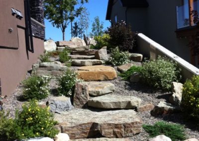 Natural stone steps