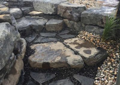 Natural Stone Wall and Steps