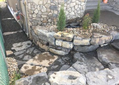 Natural Stone Wall and Steps