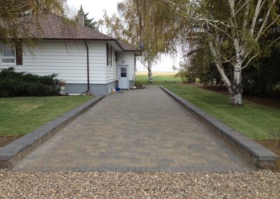 Paving stone driveway