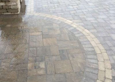 Paving stone patio