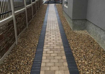 Paving stone sidewalk