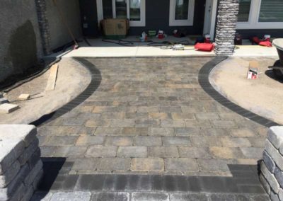 Paving stone patio