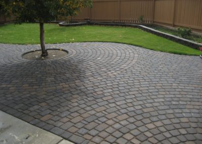 Paving stone patio