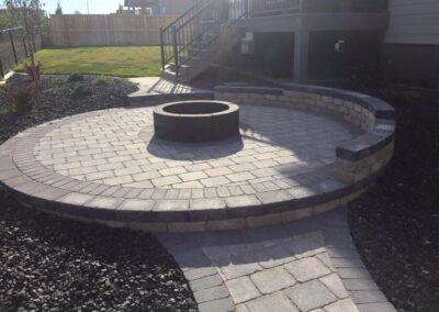 Paving stone patio, firepit