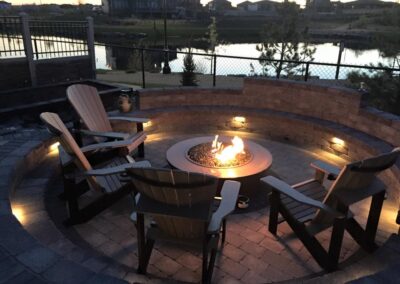 Gas fire pit patio