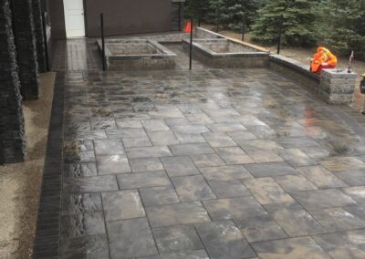 Paving stone patio