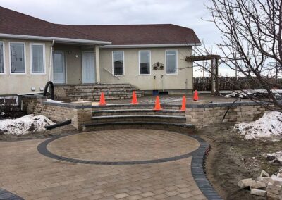 Paving stone patio