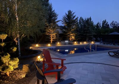 Paving stone patio, pool patio