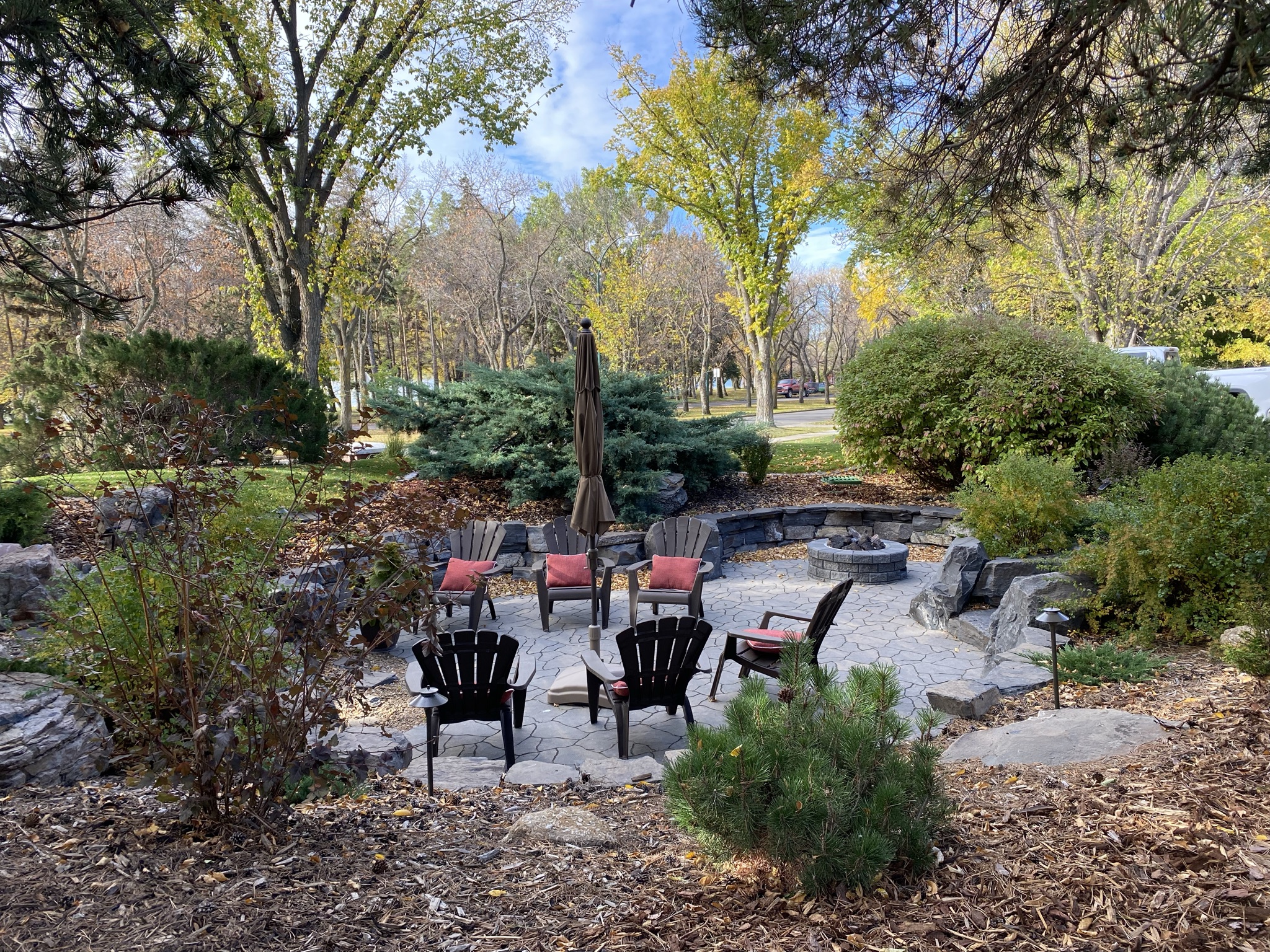 Solterra's custom outdoor patio and landscaping