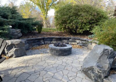 Natural stone, fire pit