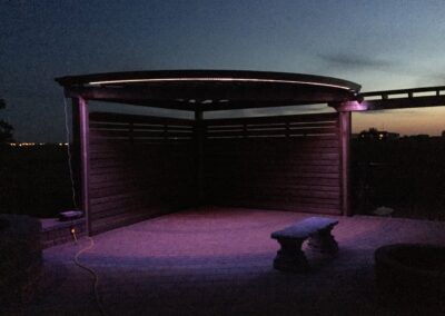 Pergola, landscape lighting