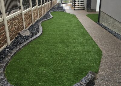 Synthetic turf dog run