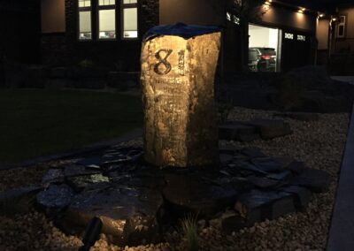 Water feature, house sign